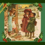 Victorian Christmas Children Vintage Postcard