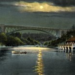 Vintage Postcard of Panther Hollow Lake by Night