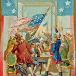The First Fourth of July Vintage Postcard