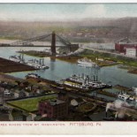 Vintage 1800s Postcard of the Pittsburgh Park called The Point