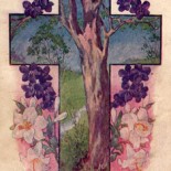 Easter Vintage Postcard - The Tree of Life