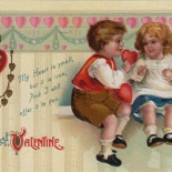 Vintage Postcard of Victorian Children