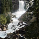 Vintage Yosemite Postcard of Vernal Falls