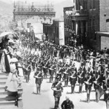 Vintage Postcard of a Parade in Virginia City, Nevada