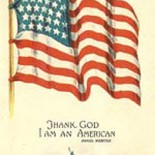 Vintage Patriotic American Flag Postcard
