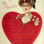 Vintage Valentine Love Postcard with Poem
