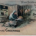 A Savior is Born Christmas Postcard