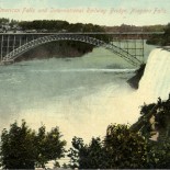 Vintage Postcard of the American Falls and International Railway Bridge