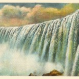 Postcard showing a View of Niagara Falls From the Maid O fThe Mist