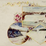 Vintage Postcard with views of Niagara Falls in Summer