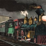 Currier & Ives Lithograph - The Night Express