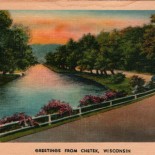 The Chetek River Wisconsin Vintage Postcard
