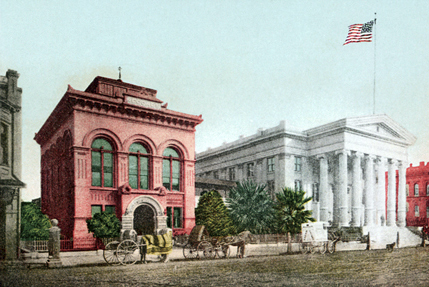 Vintage California postcard of the Hall Of Records in Sacramento