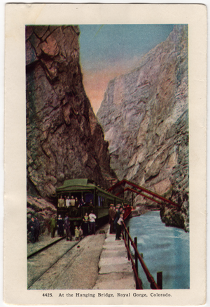Historic Hanging Bridge Vintage Royal Gorge Postcard