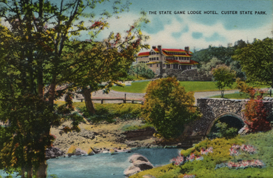 Vintage Postcard of the South Dakota State Game Lodge