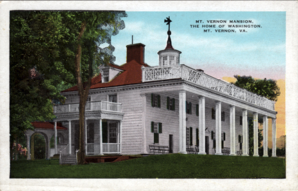 Vintage Postcard of Historic Mt. Vernon in Virginia