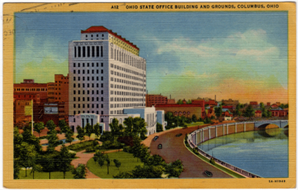 Vintage Postcard of the State of Ohio Office Building in Columbus