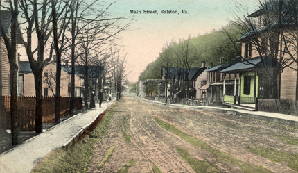 Vintage Postcard of Main Street in Ralston Pennsylvania