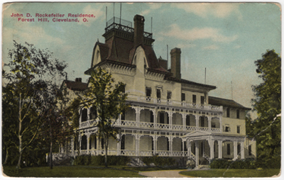 Vintage Postcard of the John D. Rockefeller Home in Cleveland, Ohio