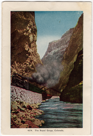 Vintage Colorado postcard of Royal Gorge