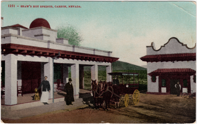 Vintage Postcard of Shaws Hot Springs near Carson City Nevada