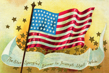 Vintage Star Spangled Banner Postcard