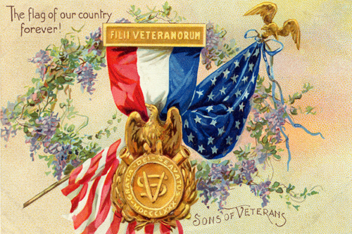 The Flag of Our Country Forever Patriotic Vintage Postcard