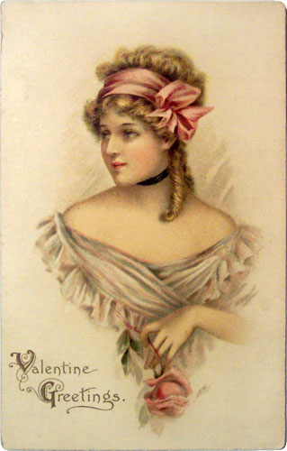 Vintage Valentine Greetings Postcard