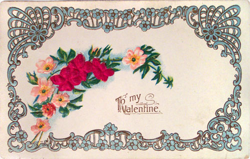 Vintage Art Nouveau Valentine Postcard