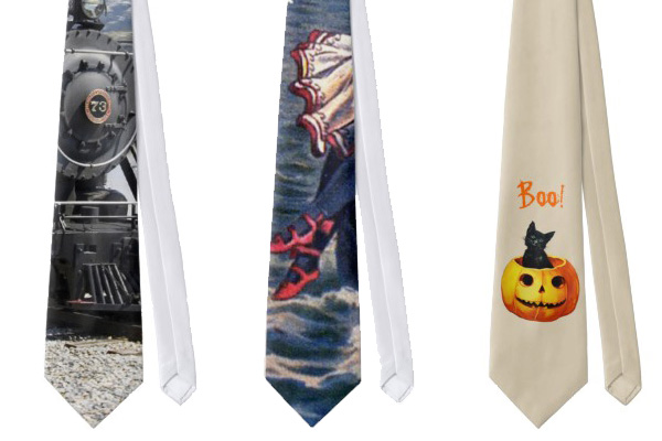 three unique neck ties